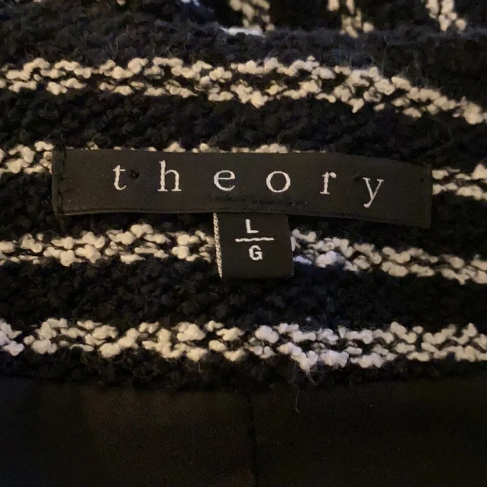 Theory Blazer Tweed Striped size L - Picture 4 of 6